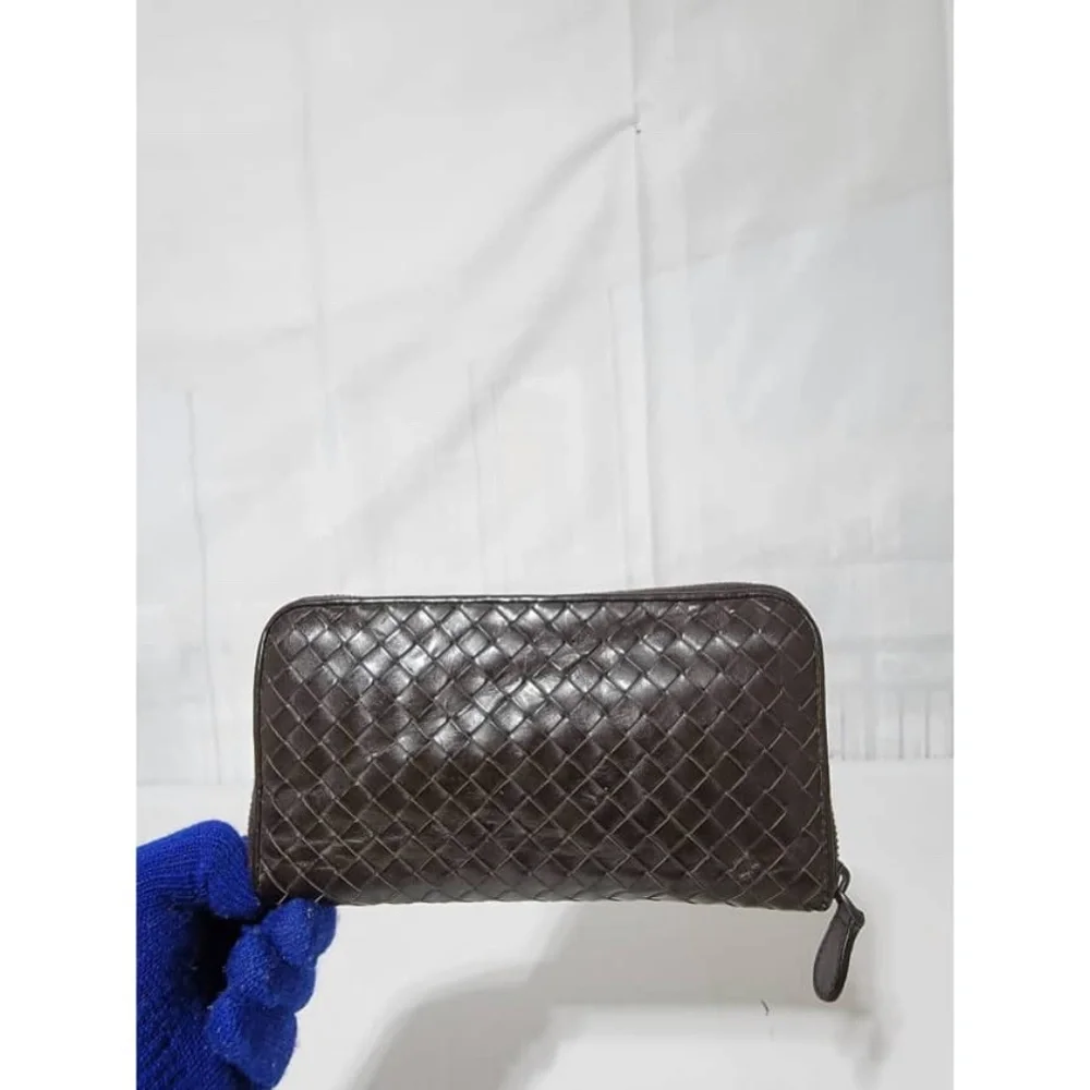 Authentic Bottega Veneta Intrecciato Leather Zip Around Continental Wall… - Picture 3 of 13